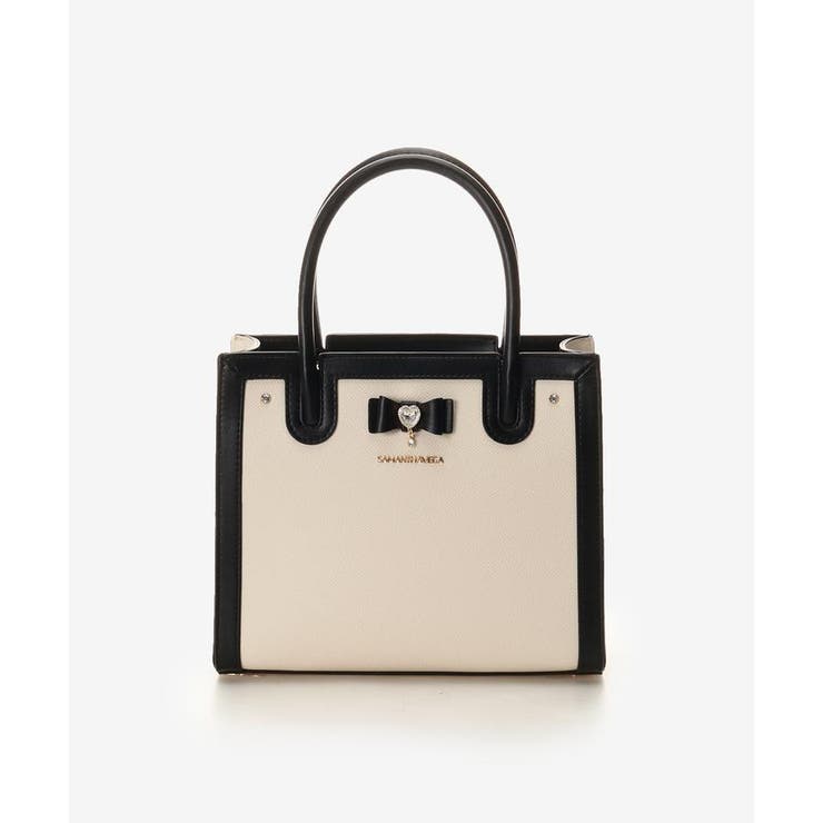 オフホワイト | リボンスクエアハンドバッグ | SAMANTHAVEGA