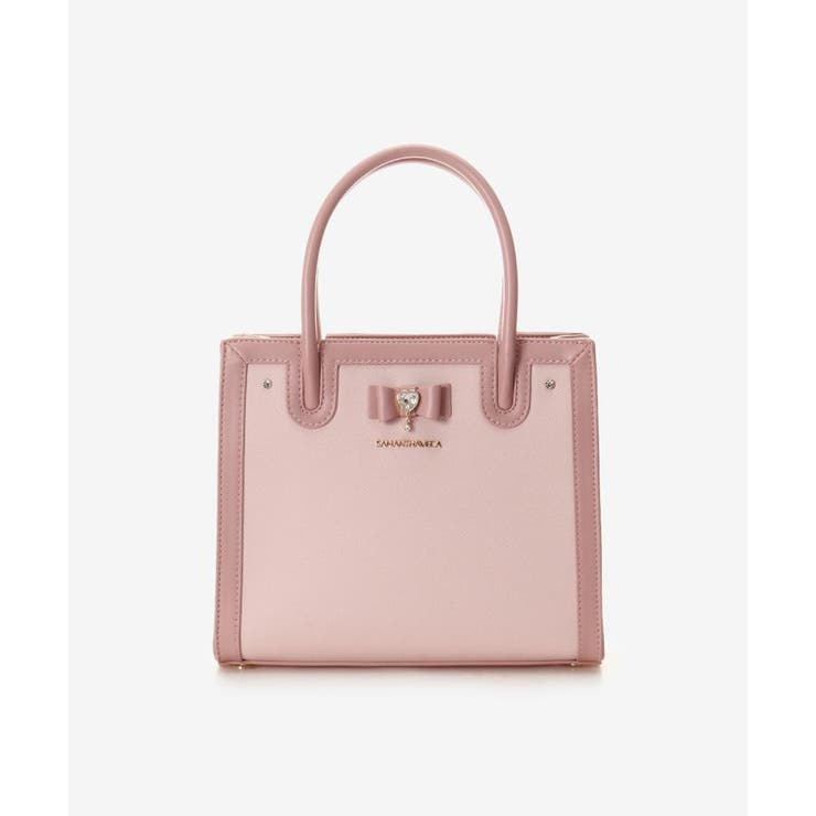 ピンク | リボンスクエアハンドバッグ | SAMANTHAVEGA