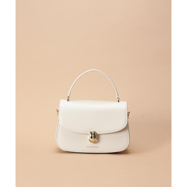 オフホワイト | [日韓共同企画]シンプルスプリットレザーハンドバッグ | Samantha Thavasa