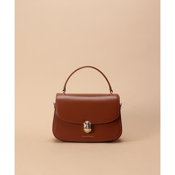ブラウン | [日韓共同企画]シンプルスプリットレザーハンドバッグ | Samantha Thavasa