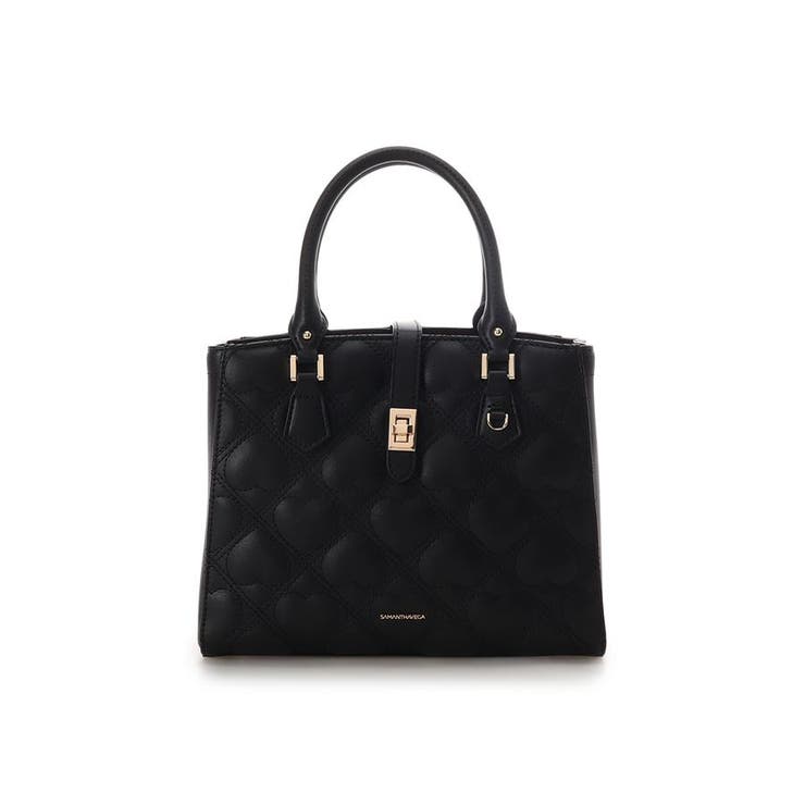 ブラック | ハートキルトハンドバッグ | SAMANTHAVEGA
