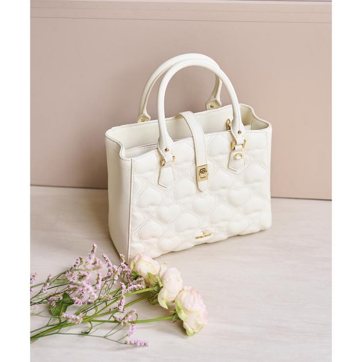 ホワイト | ハートキルトハンドバッグ | SAMANTHAVEGA