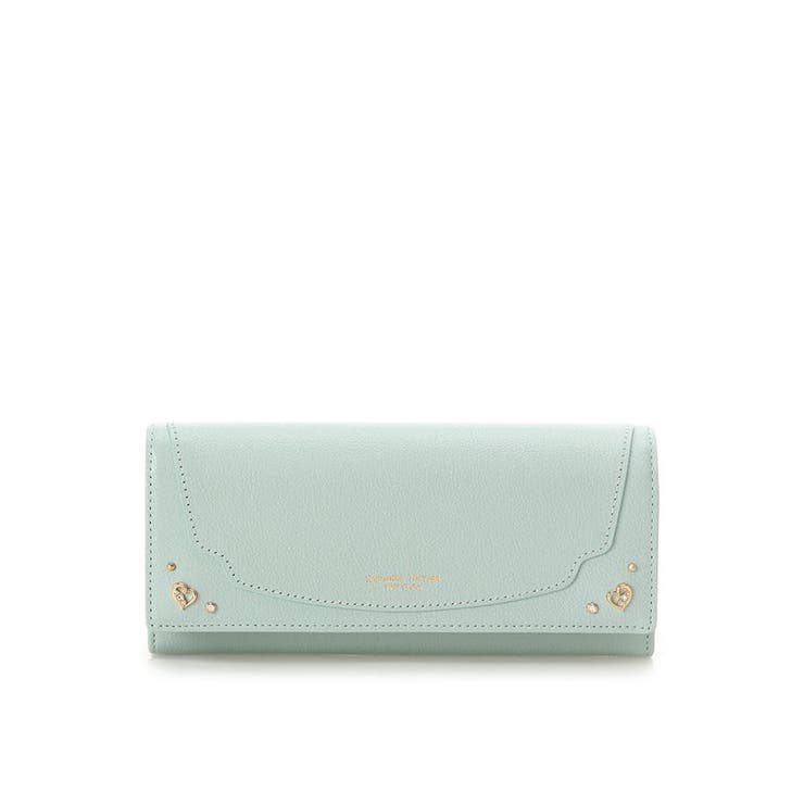 ミント | サイドハートモチーフ 長財布 | Samantha Thavasa Petit Choice