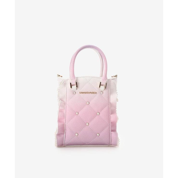 ピンク | グラデーションパールフラッタースマホショルダー | SAMANTHAVEGA