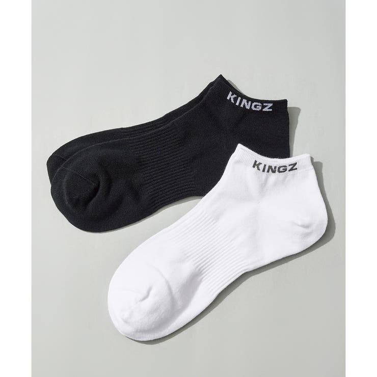 ホワイト | KINGZロゴ ショート丈ソックス | KINGZ
