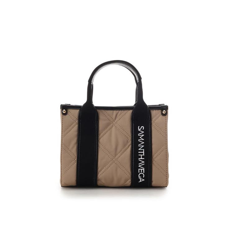 ベージュ | ロゴテープキルティングハンドバッグ（ミニ） | SAMANTHAVEGA