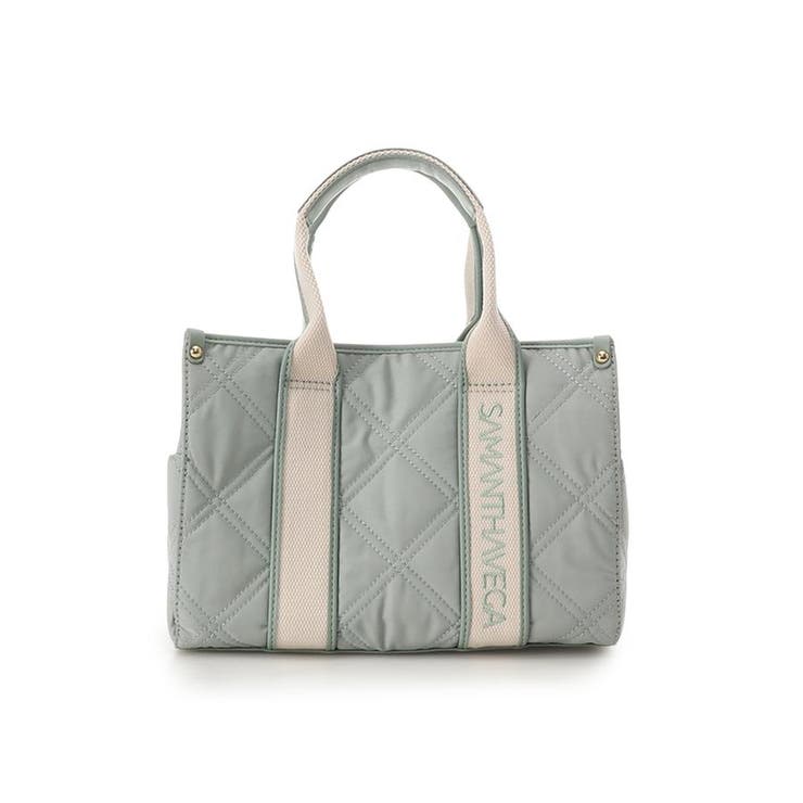 ミント | ロゴテープキルティングハンドバッグ（小） | SAMANTHAVEGA