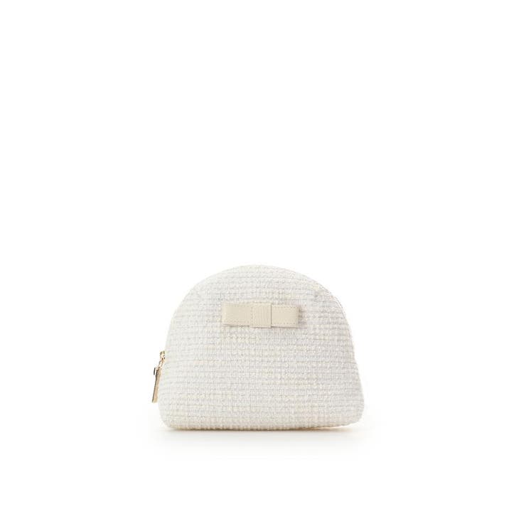 オフホワイト | ループツイードデザイン エムシュシュⅢ ポーチ | Samantha Thavasa