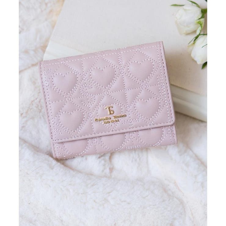 ハートキルティング 折財布[品番：STJW0013452]｜Samantha