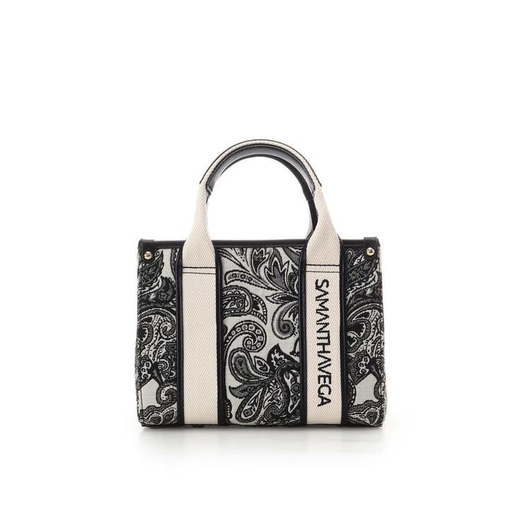 ロゴテープジャガード調トートバッグ（ミニ） | SAMANTHAVEGA | 詳細画像1 