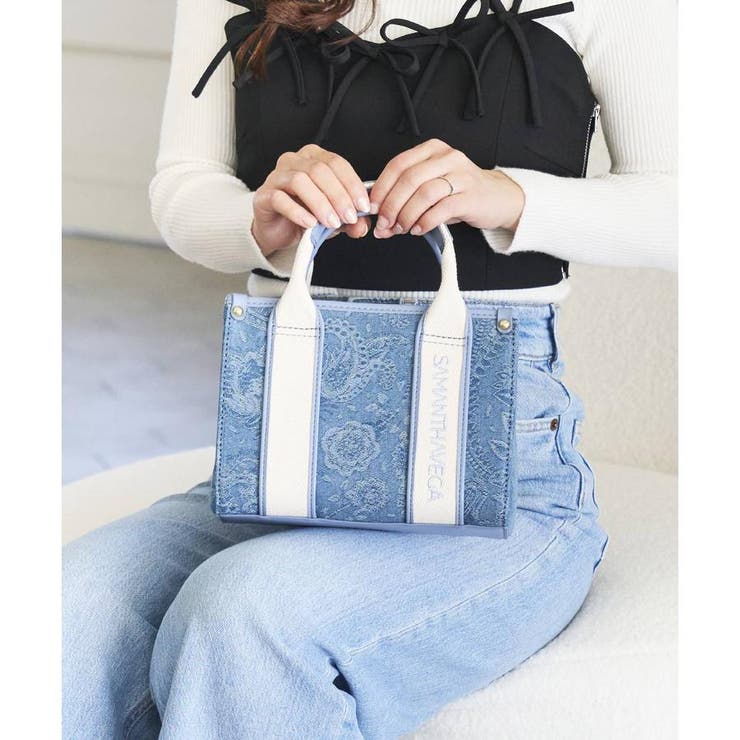 ロゴテープジャガード調トートバッグ（ミニ） | SAMANTHAVEGA | 詳細画像16 