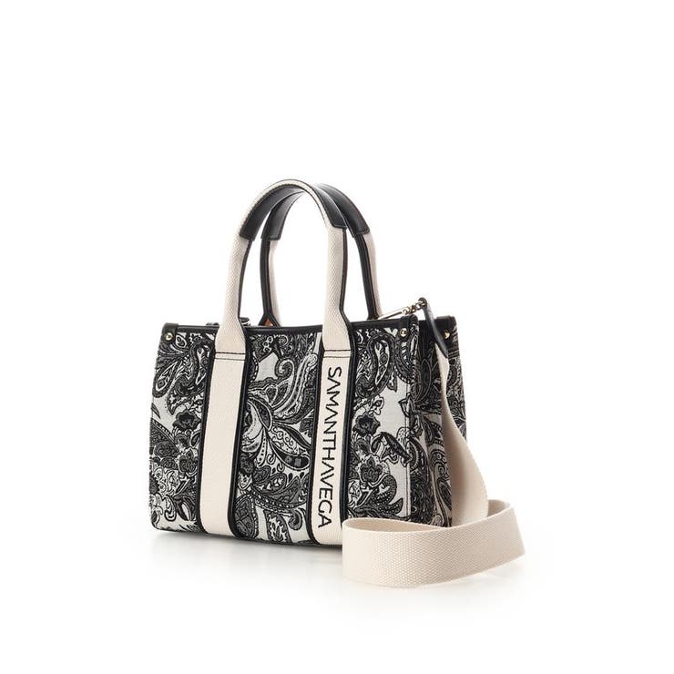 ロゴテープジャガード調トートバッグ（小） | SAMANTHAVEGA | 詳細画像1 