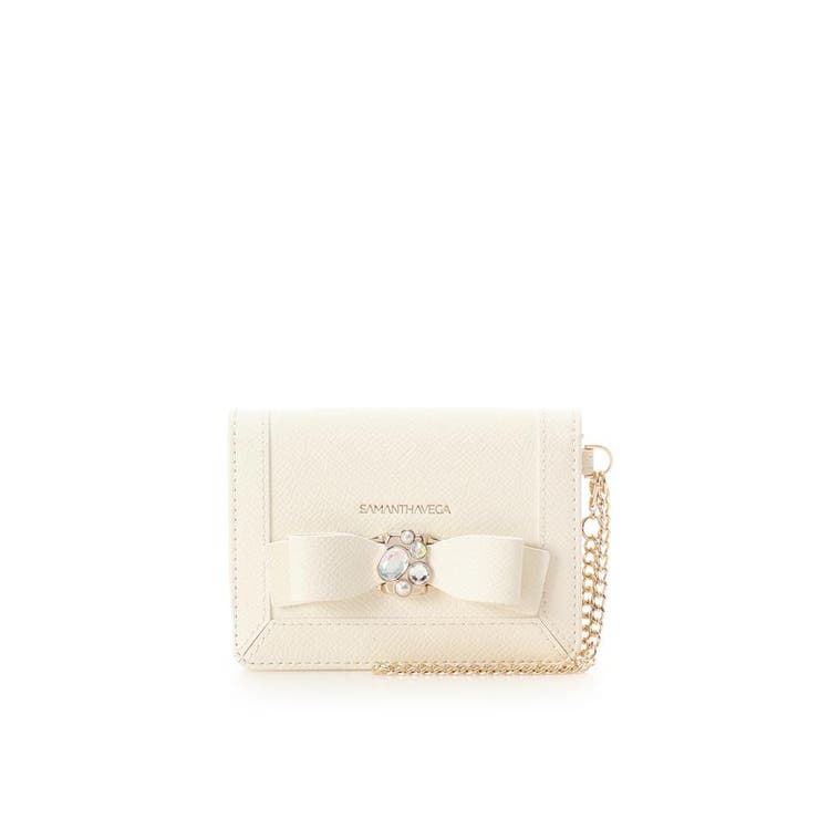 ホワイト | ジュエルリボンパスケース | SAMANTHAVEGA