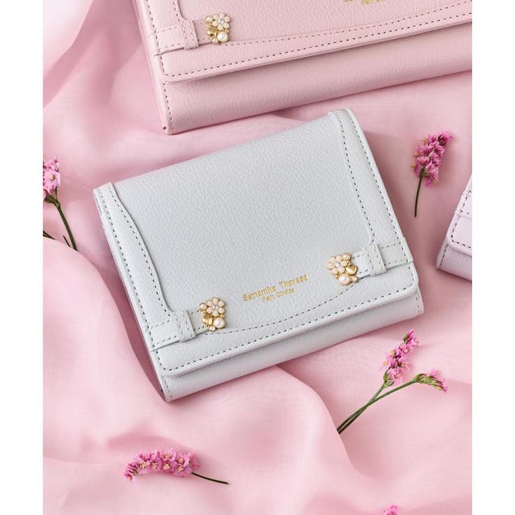 ダルブルー | サイドブローチ 折財布 | Samantha Thavasa Petit Choice