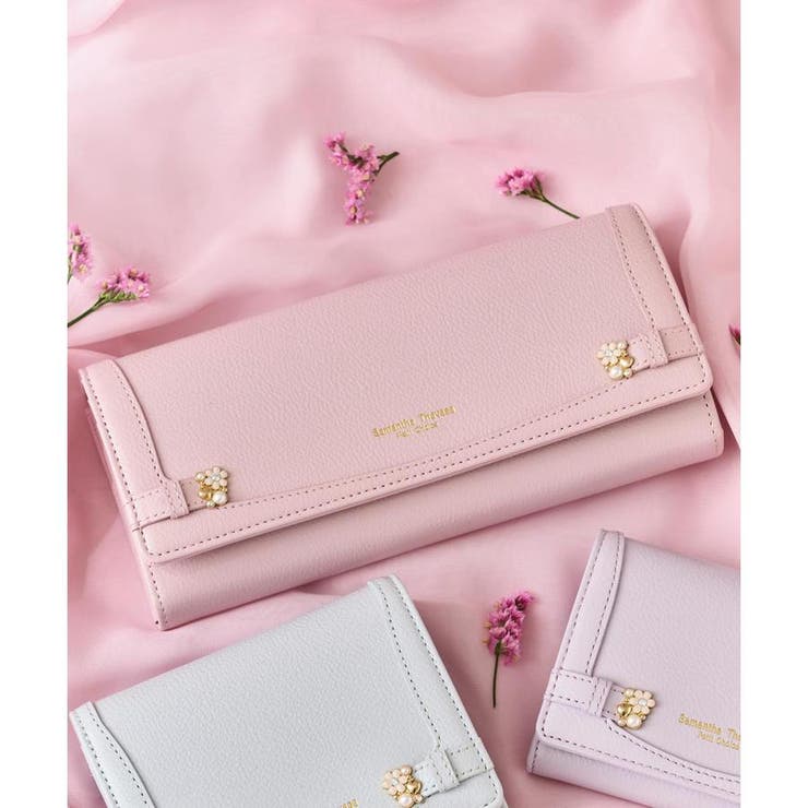 ピンク | サイドブローチ 長財布 | Samantha Thavasa Petit Choice