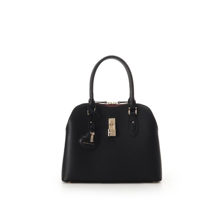 ブラック | ハートモチーフレザーハンドバッグ 大サイズ | Samantha Thavasa