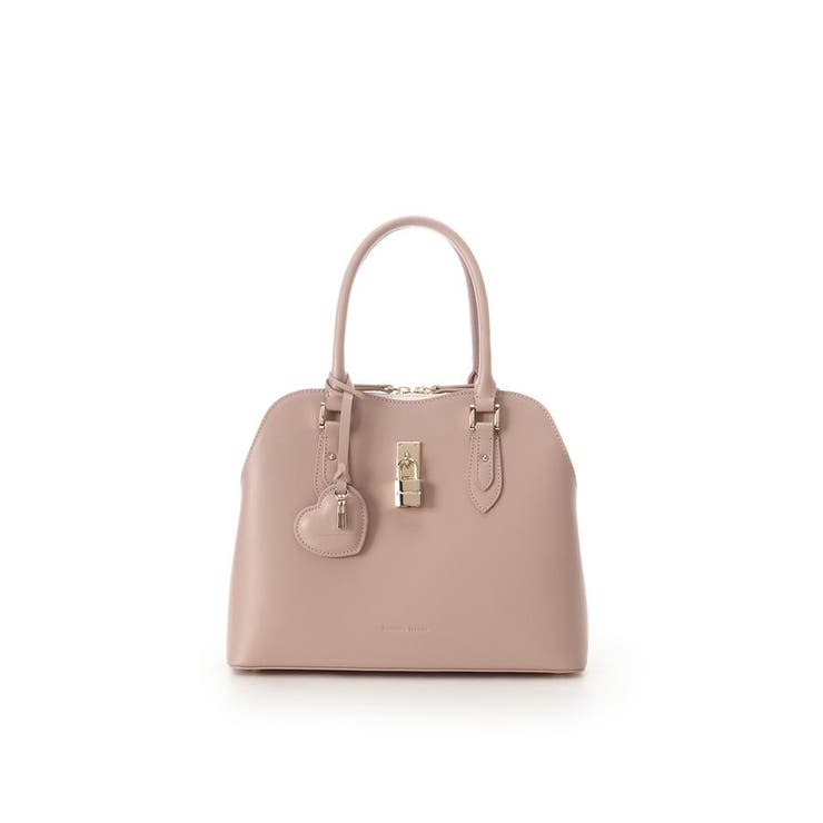 ピンクベージュ | ハートモチーフレザーハンドバッグ 大サイズ | Samantha Thavasa