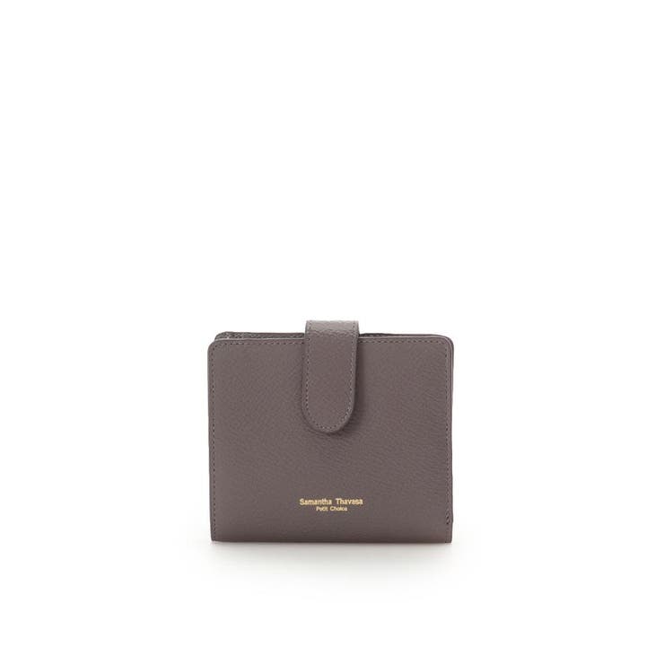 グレージュ | シンプル薄マチ BOX折財布 | Samantha Thavasa Petit Choice