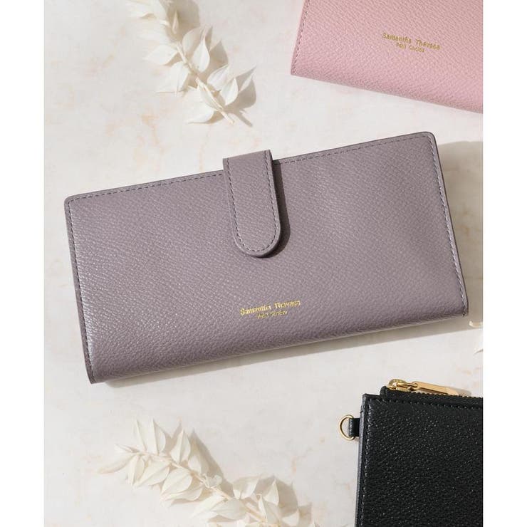 グレージュ | シンプル薄マチ 長財布 | Samantha Thavasa Petit Choice