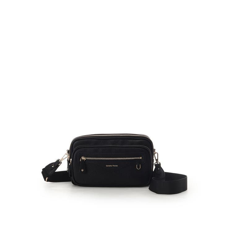 ブラック | カジュアルテイストスクエアショルダーバッグ | Samantha Thavasa