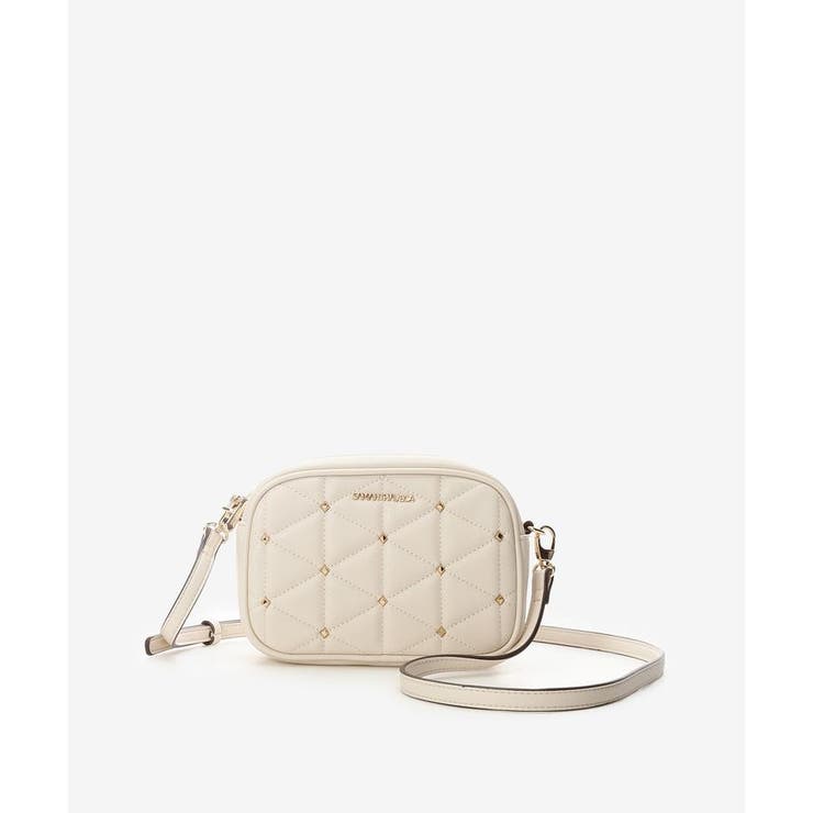 オフホワイト | キルティングスタッズショルダーバッグ | SAMANTHAVEGA