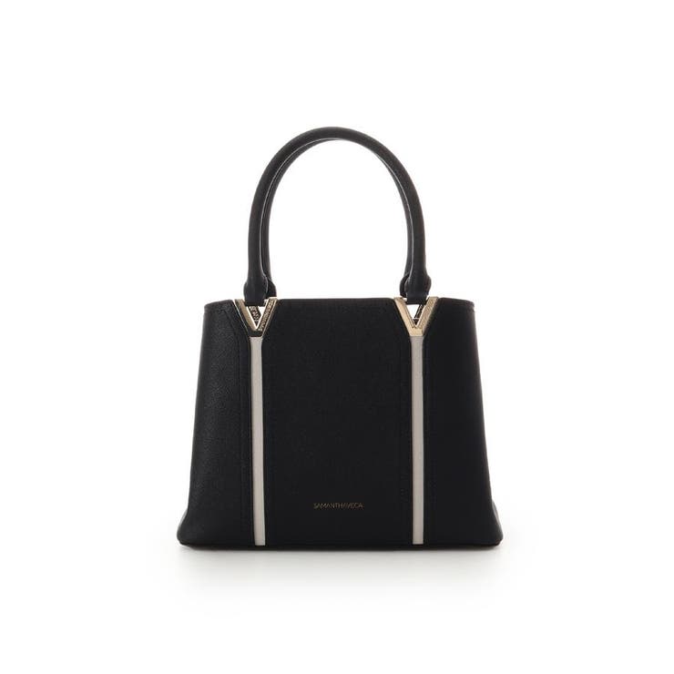 ブラック | Vカットハンドバッグ | SAMANTHAVEGA