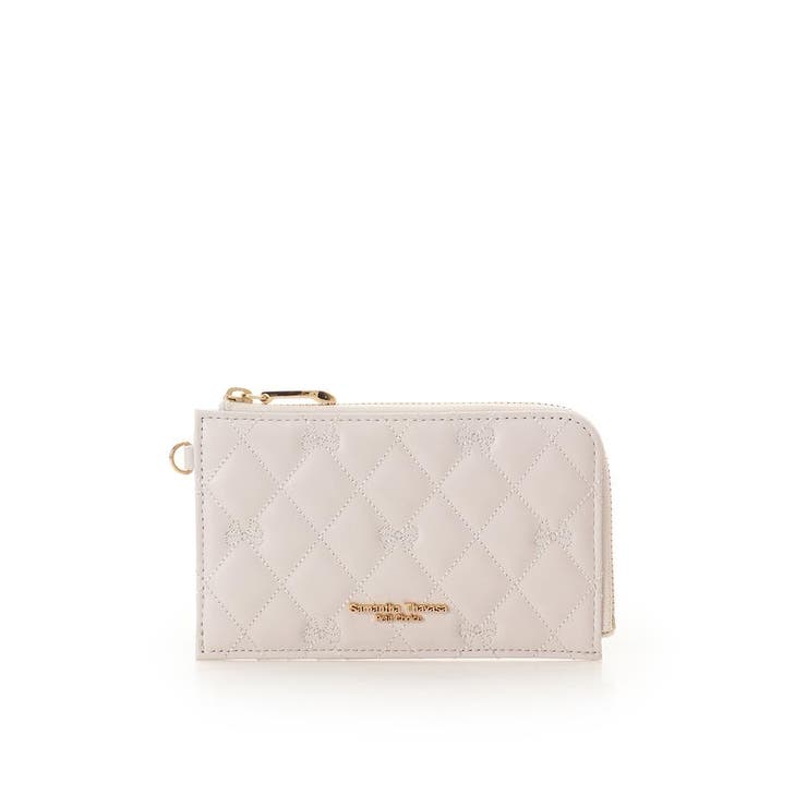オフホワイト | リボンキルト マルチケース | Samantha Thavasa Petit Choice