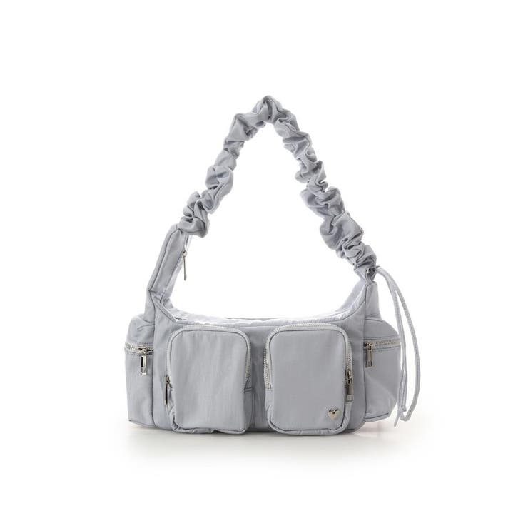 ライトブルー | ギャザーハンドルハーフムーンバッグ | & chouette