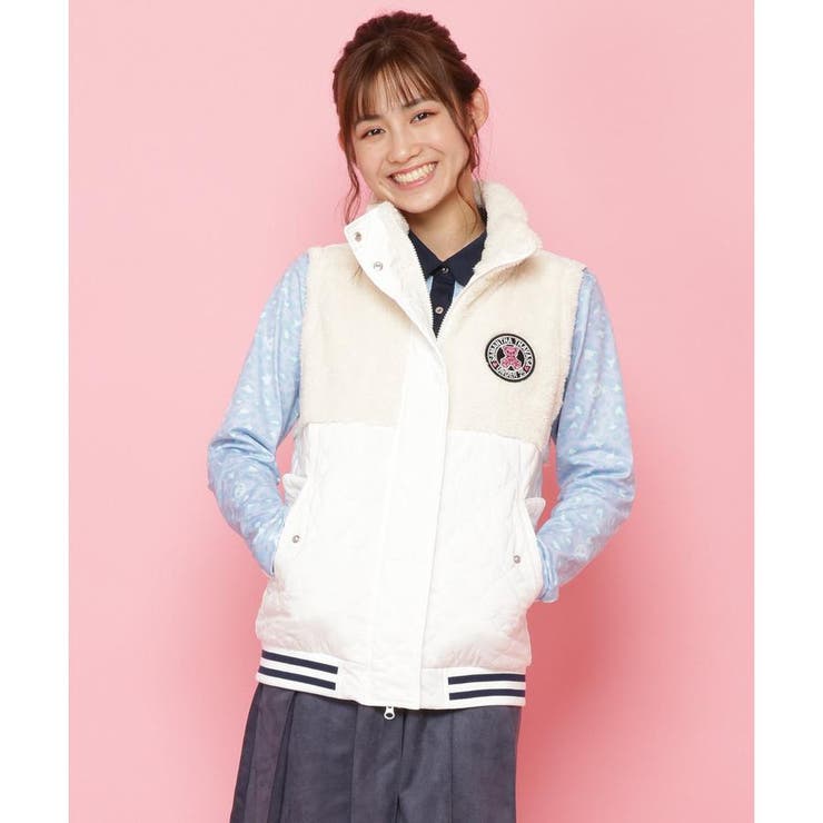 ハートキルトボアコンビ2WAYジャケット[品番：STJW0008510]｜Samantha