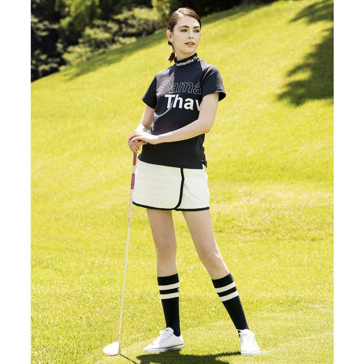ネイビー | 半袖モックネック | Samantha GOLF