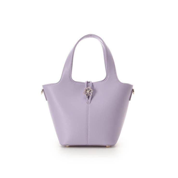 ラベンダー | オリジナルフラワーモチーフ金具 ハンドバッグ | Samantha Thavasa