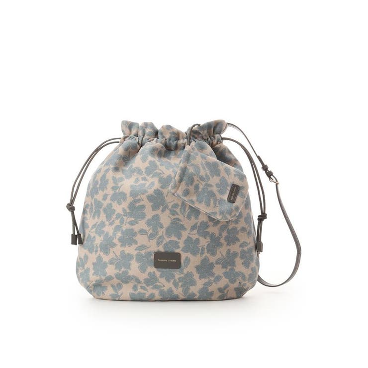 ライトブルー | ミニ巾着ポーチつき フラワーデザインショルダーバッグ | Samantha Thavasa