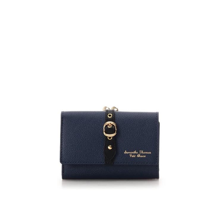 ネイビー | フロントベルト 折財布 | Samantha Thavasa Petit Choice