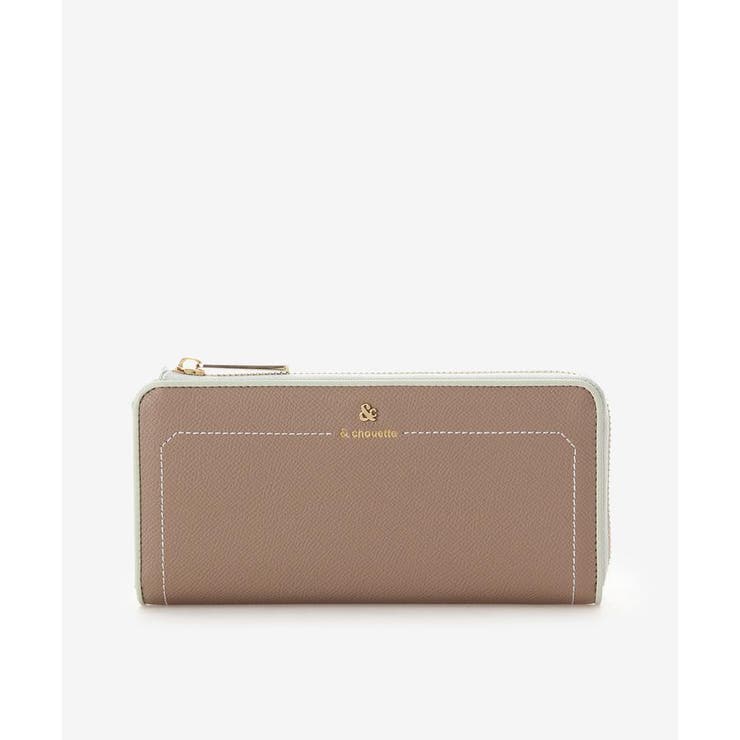 グレージュ | アクセントカラー配色L字長財布 | & chouette