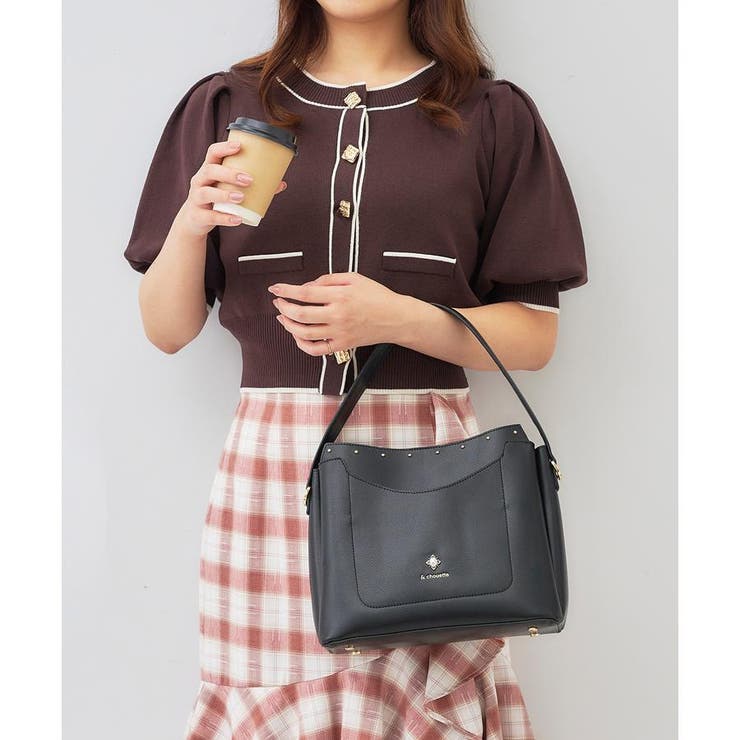 ブラック | ビジュー３レイヤーズバッグ | & chouette