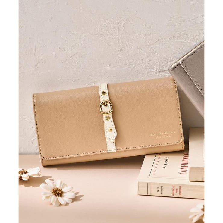 ベージュ | フロントベルト 長財布 | Samantha Thavasa Petit Choice