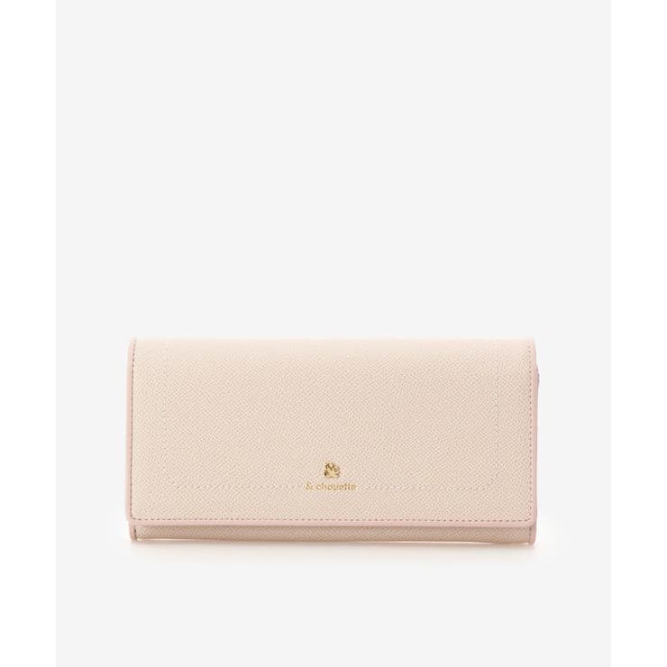 ピンク | アクセントカラー配色かぶせ長財布 | & chouette