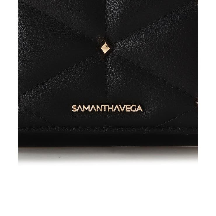 SAMANTHAVEGA キルティングスタッズ折り財布　黒　（※最終お値下げ） キルティングスタッズ折財布[品番：STJW0013649]｜SAMANTHAVEGA