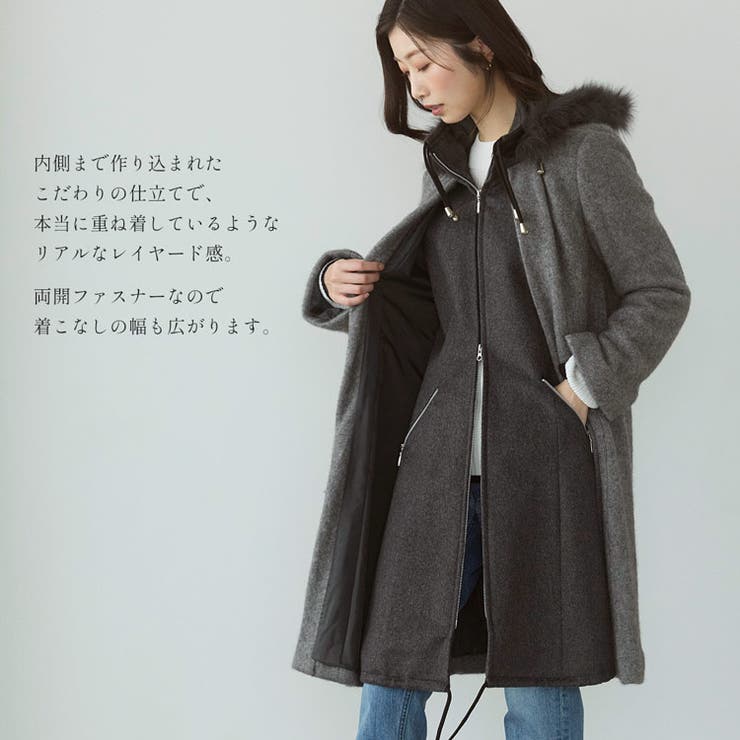 コート レディース フード付き[品番：SNKC0000824]｜sankyo