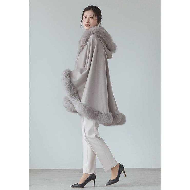 カシミヤ ケープ レディース[品番：SNKC0001137]｜sankyo shokai