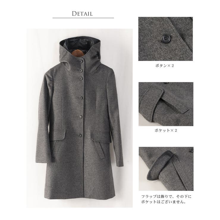 ダウン ライナー付き カシミヤ100% | sankyo shokai  | 詳細画像5 