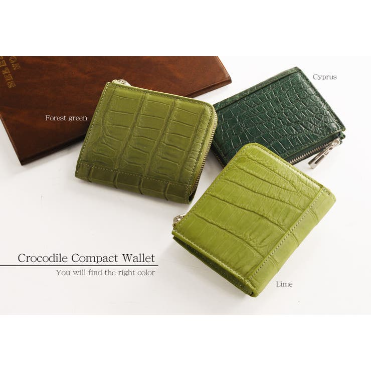 コンパクト 財布 クロコダイル | sankyo shokai  | 詳細画像9 