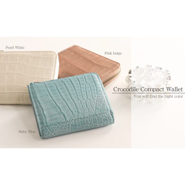 コンパクト 財布 クロコダイル | sankyo shokai  | 詳細画像10 