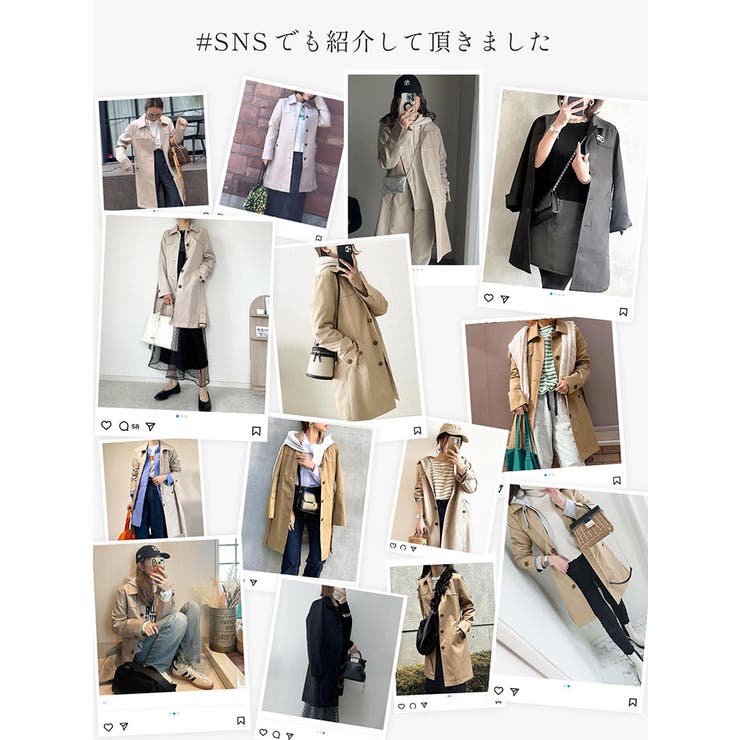 トレンチコート レディース シングル | sankyo shokai  | 詳細画像13 