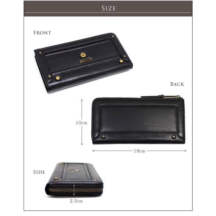 GOLDPFEILバッファロー革L字ファスナー長財布(No.09000049)
