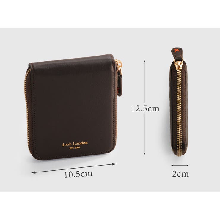 doob London ラウンド 折財布 doob London/ドゥーブロンドン コードバン ラウンドファスナー