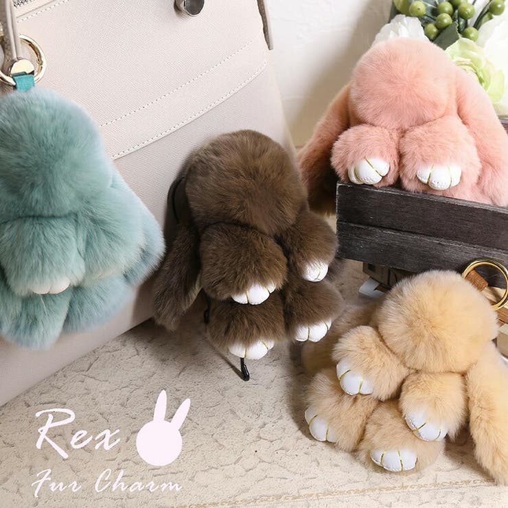 うさぎ ファー チャーム | sankyo shokai  | 詳細画像1 