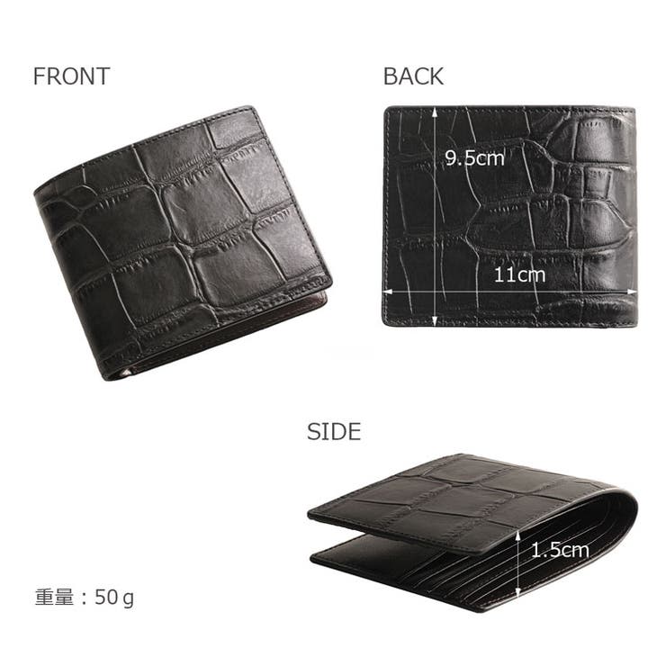 二つ折り 財布 小銭入れなし | sankyo shokai  | 詳細画像10 