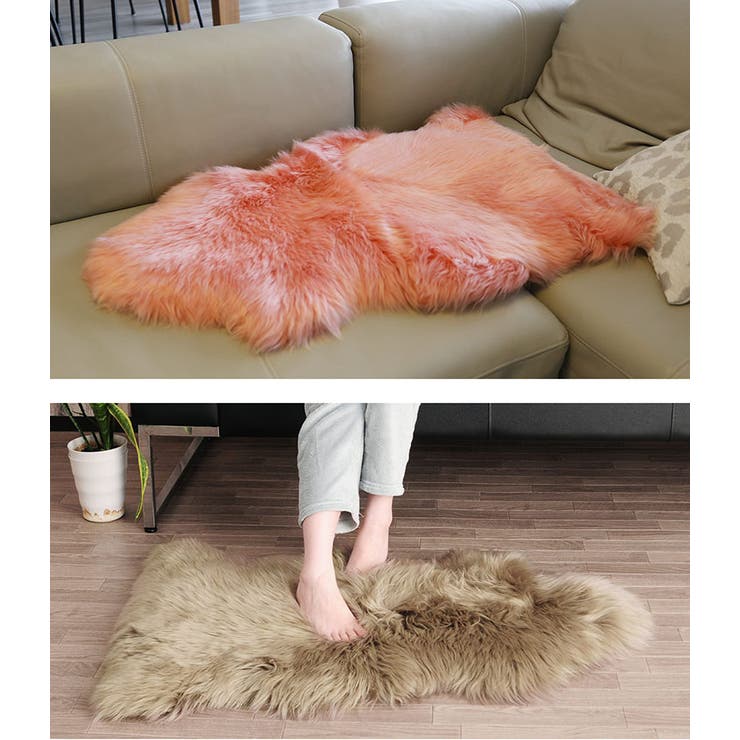 深切　ムートンラグ　ムートンカーペット　200x200cm 深切 ムートンラグ ムートンカーペット 200x200cm 深切 ムートン