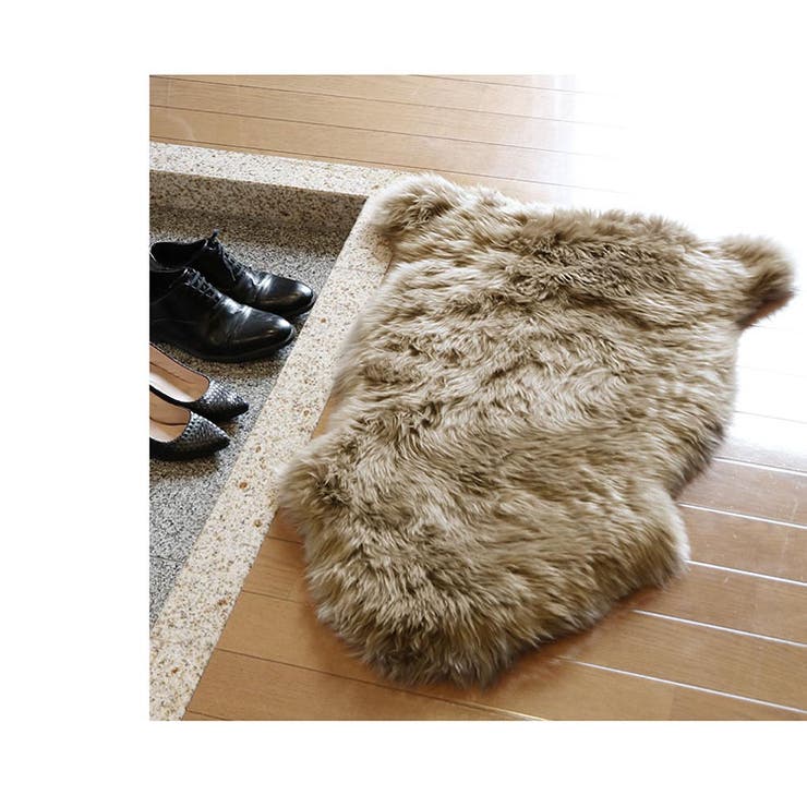 ムートンラグ大 AUSKIN ムートンデザインラグ 【 ムートンカーペット・マット